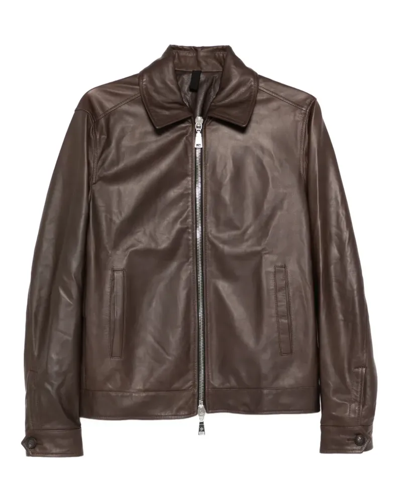 Tagliatore Jaxon Lederjacke mit Reißverschluss - Braun Braun