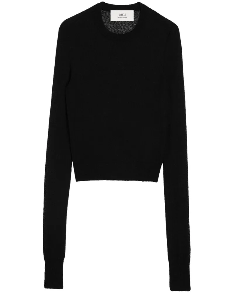 AMI Paris Pullover aus Bouclé - Schwarz Schwarz