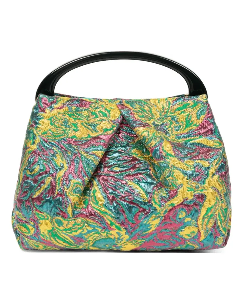 Dries van Noten Kleine Tote Bag mit Print - Grün Grün