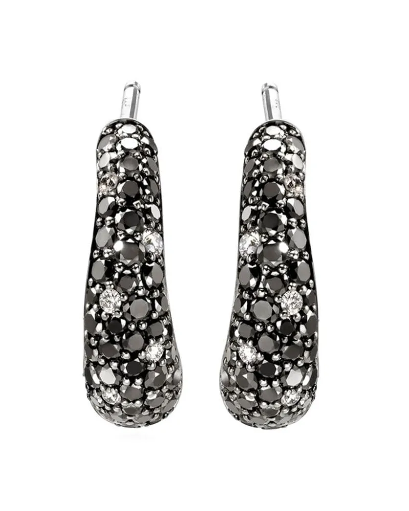 John Hardy Surf J Creolen mit Diamanten - Silber Silber