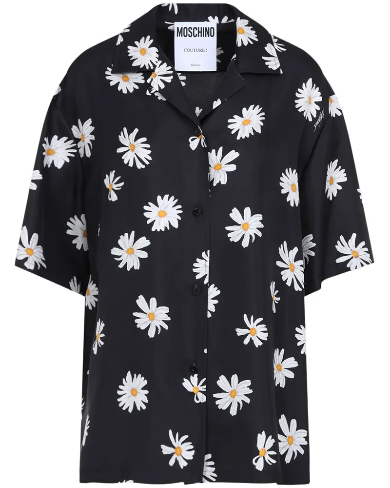 Moschino Hemd mit Blumen-Print - Schwarz Schwarz