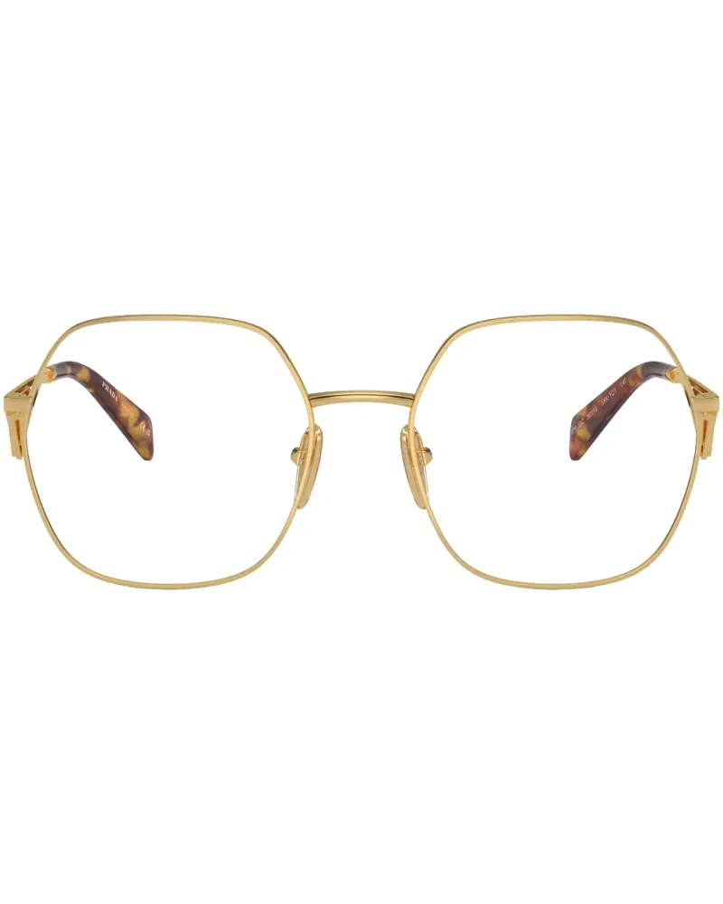 Prada Brille mit Oversized-Gestell - Gold Gold