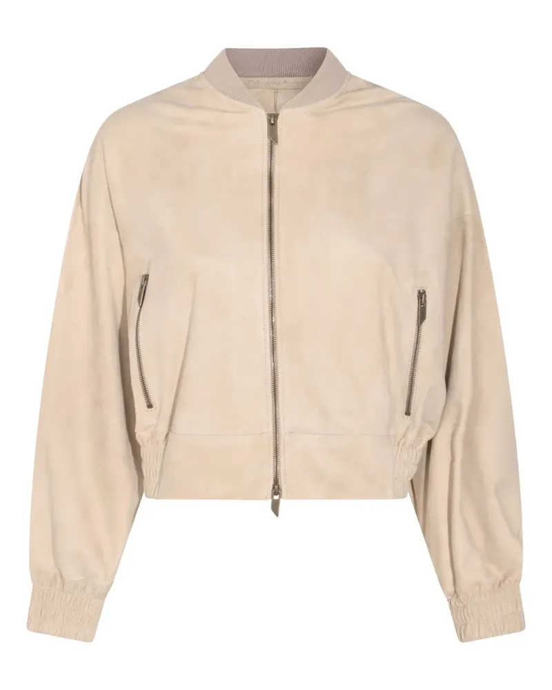 Salvatore Santoro Bomberjacke aus Leder - Nude Nude