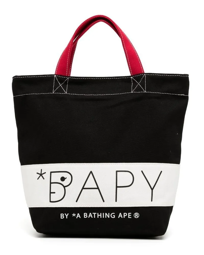 BAPE Strandtasche in Colour-Block-Optik Schwarz