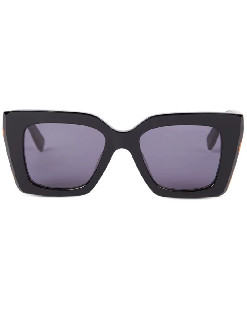 Viktor & Rolf Sonnenbrille mit eckigem Gestell - Schwarz Schwarz