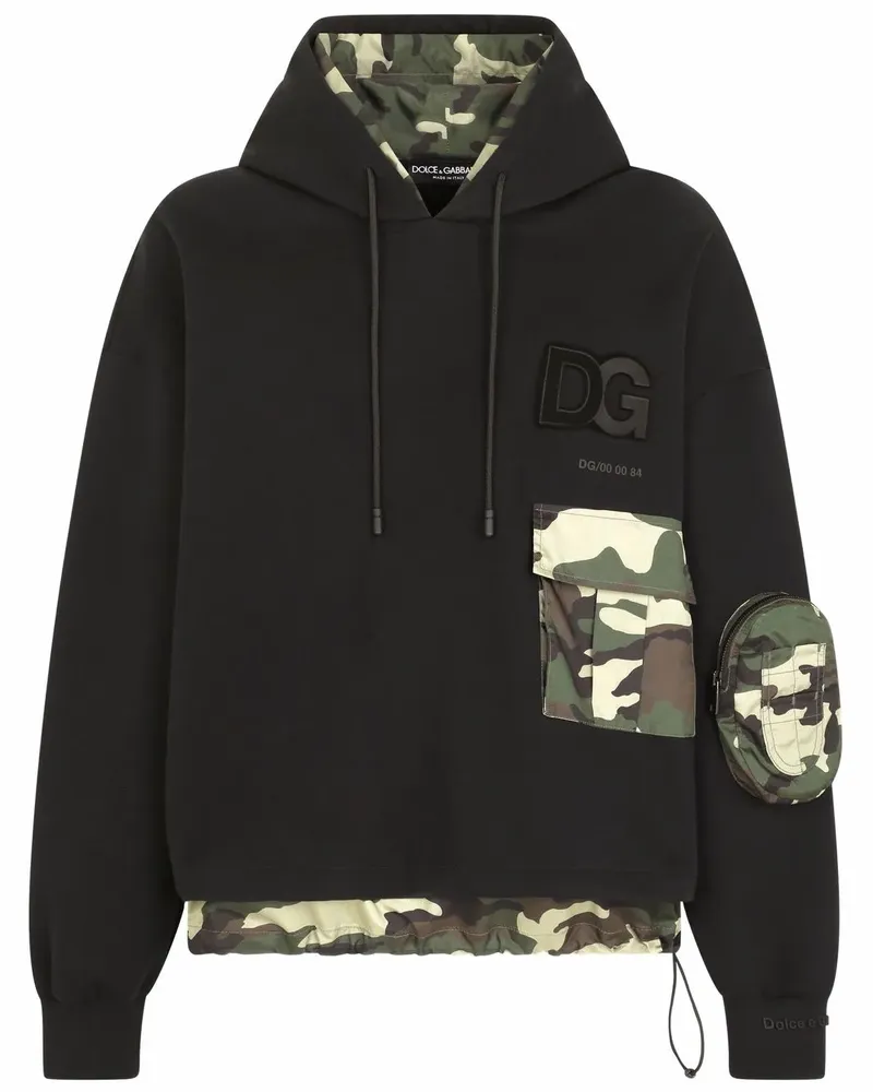 Dolce & Gabbana Hoodie mit Camouflage-Print - Schwarz Schwarz
