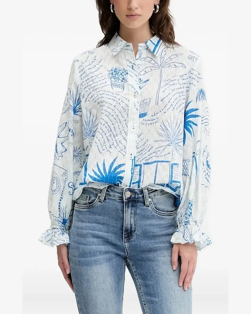 Never Fully Dressed Hemd mit Print - Weiß Weiß