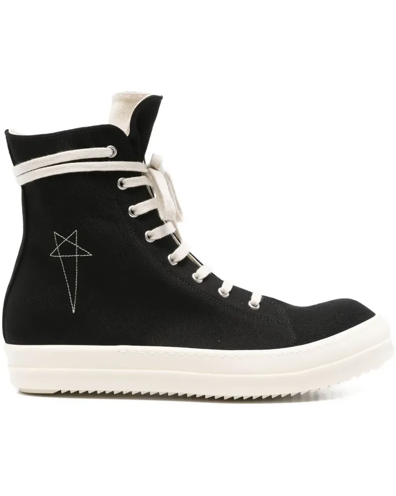 DRKSHDW by Rick Owens Reißverschluss-Sneakers mit Sternstickerei - Schwarz Schwarz