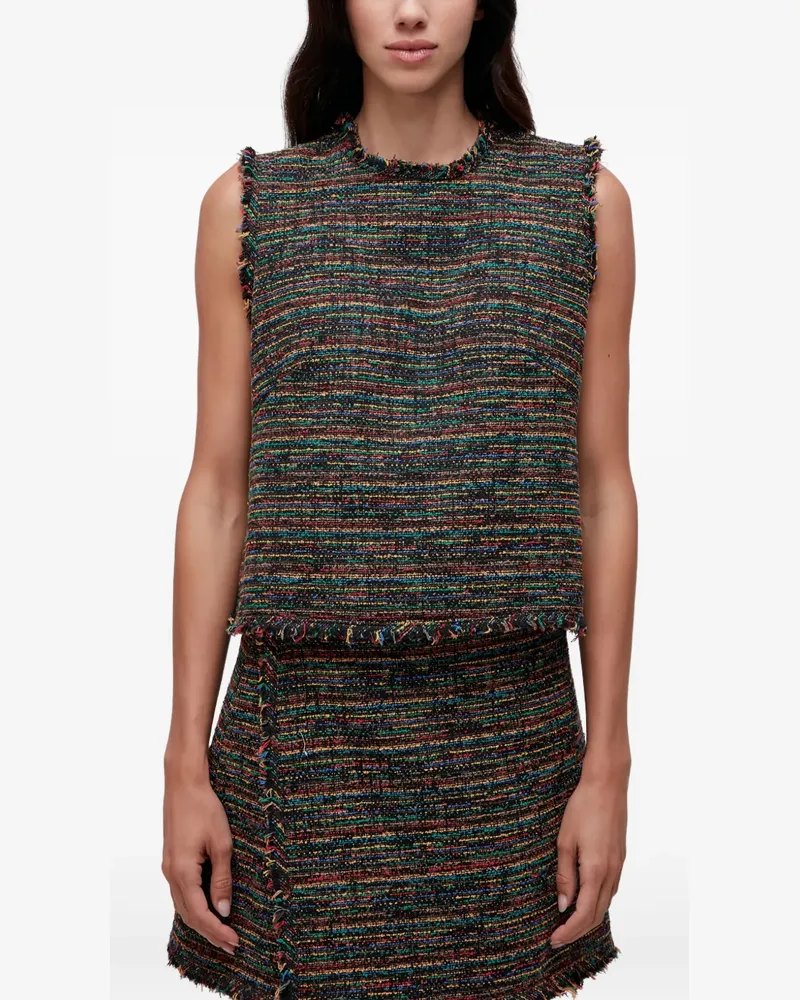 Osklen Tweed-Top - Schwarz Schwarz