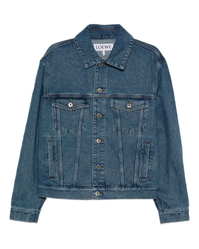 Loewe Anagram Jeansjacke mit Knopfverschluss - Blau Blau