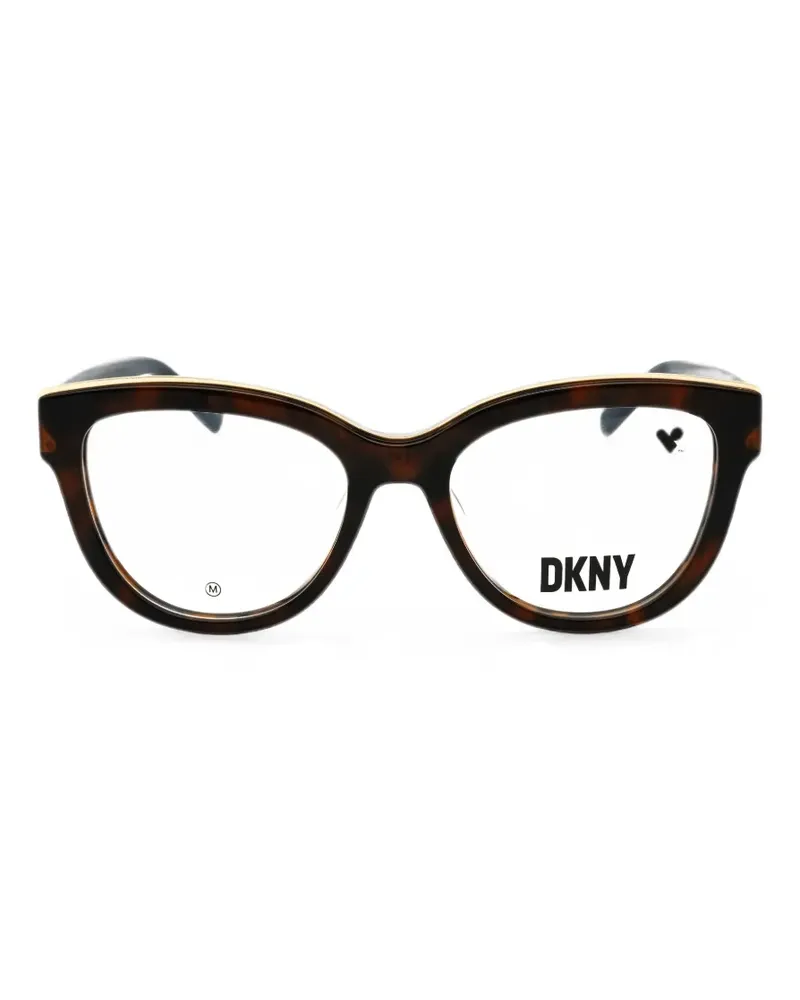 DKNY tortoiseshell-effect cat-eye glasses - Braun Braun