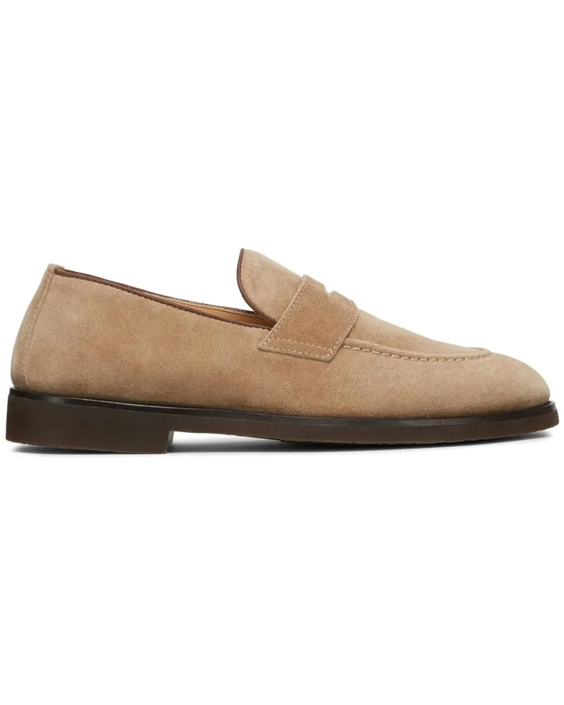 Brunello Cucinelli Penny-Loafer aus Wildleder - Nude Nude