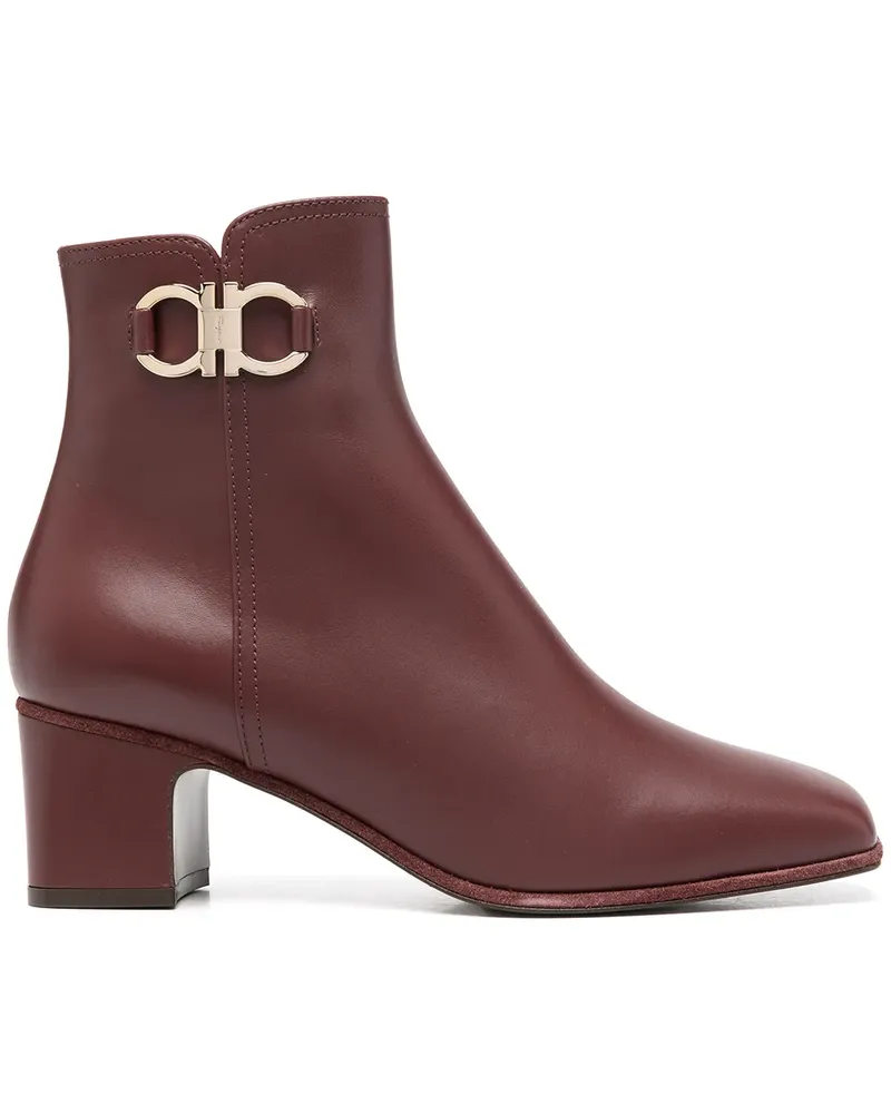 Ferragamo Stiefeletten mit Gancini-Detail - Rot Rot