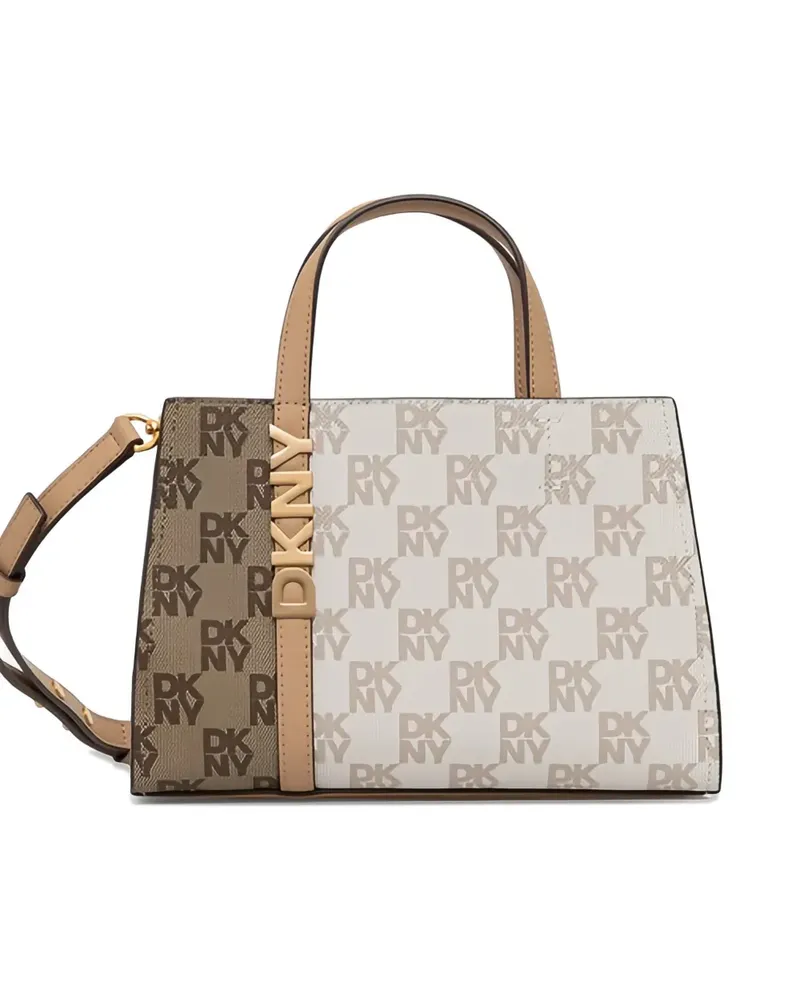 DKNY small Avril monogram-pattern crossbody bag - Nude Nude