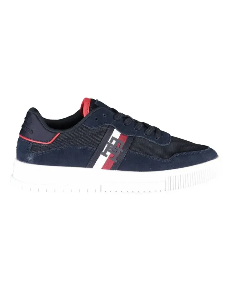 Tommy Hilfiger suede-panelled lace-up sneakers - Blau Blau