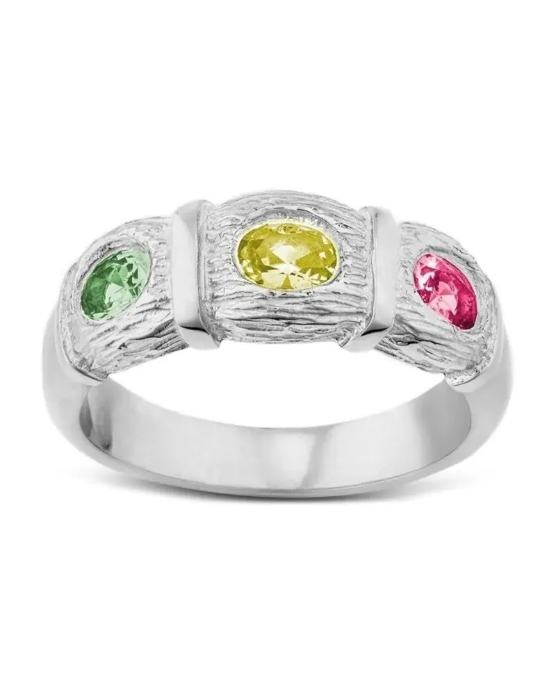BLEUE BURNHAM Window Box sapphire ring - Silber Silber