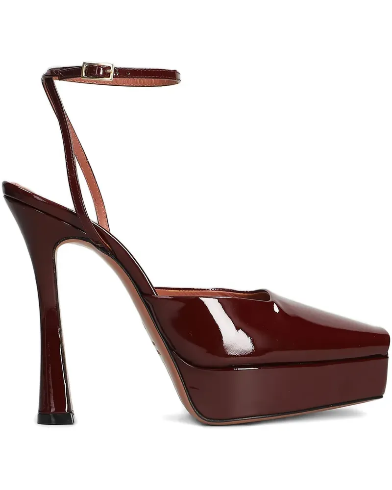 Aldo Castagna Vicky Plateau-Pumps mit Knöchelriemen 120mm - Rot Rot