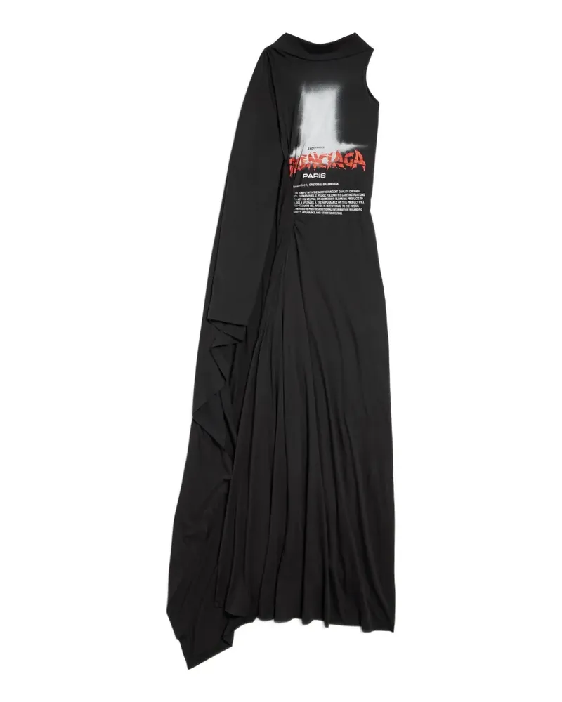 Balenciaga Langes The Door Kleid in Schwarz Schwarz