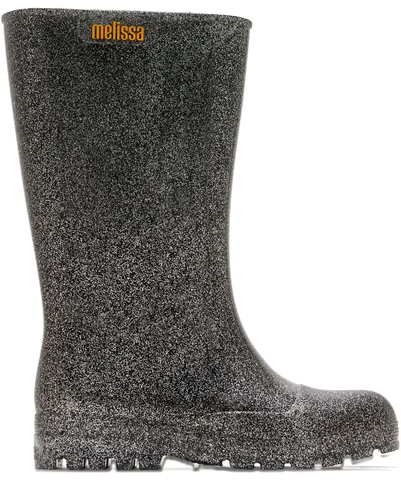 Melissa Welly Stiefel im Glitter-Look - Schwarz Schwarz