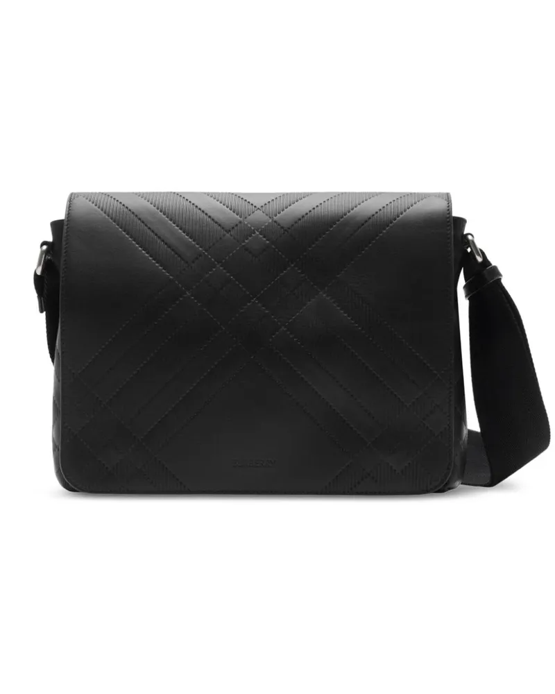 Burberry Check Kuriertasche - Schwarz Schwarz