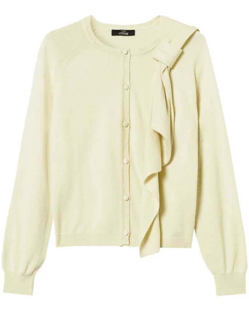 Twin-Set Cardigan mit Schleifendetail - Gelb Gelb