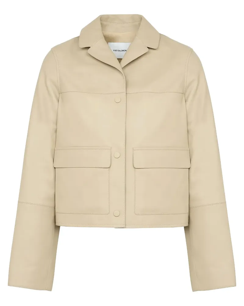Yves Salomon Klassische Lederjacke - Braun Braun
