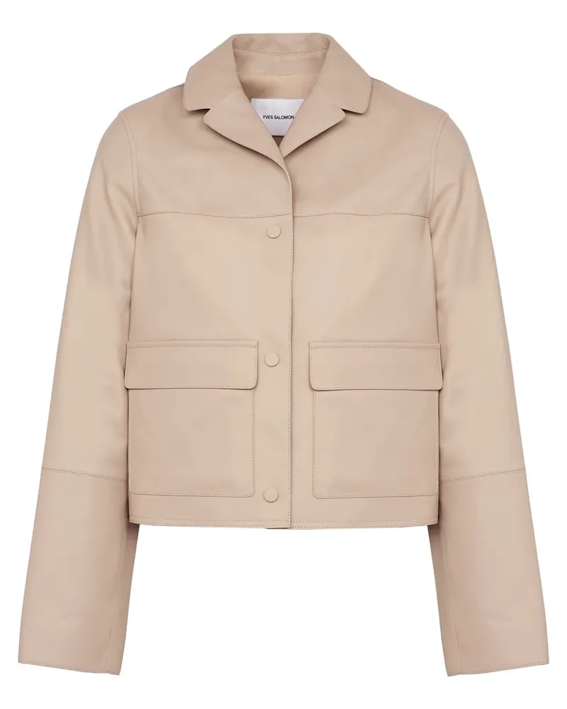 Yves Salomon Klassische Lederjacke - Braun Braun