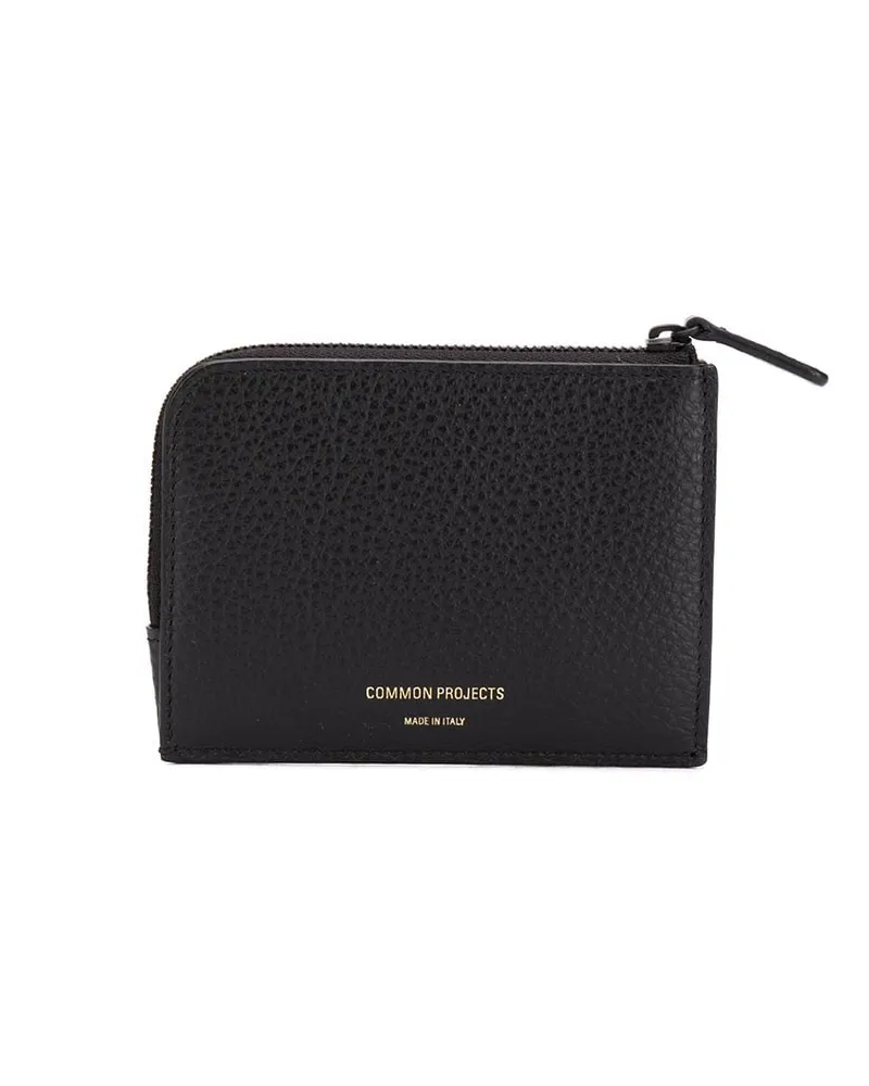 Common Projects logo zipped wallet Schwarz