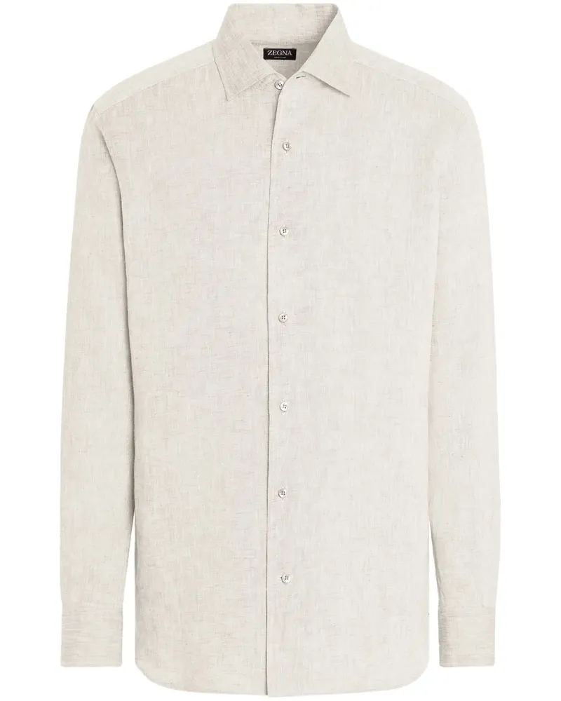 Ermenegildo Zegna Oasi Lino Hemd - Nude Nude