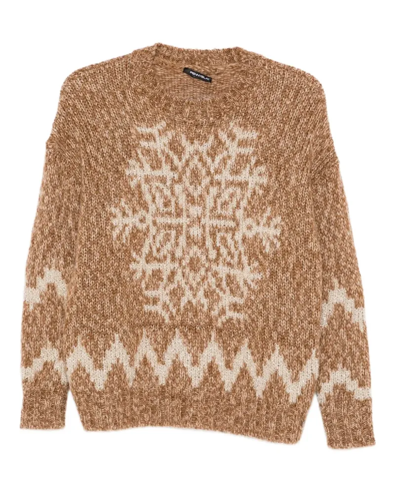 Pennyblack Pullover mit Schneeflocken-Motiv - Braun Braun