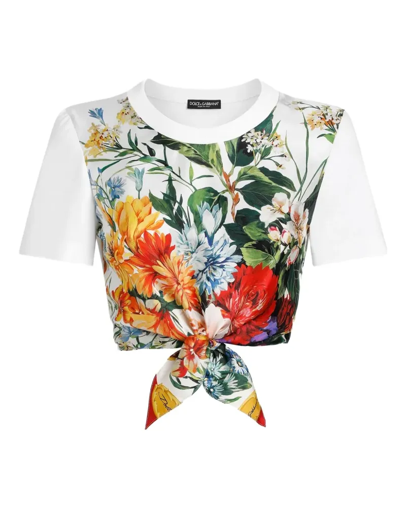 Dolce & Gabbana Cropped-T-Shirt - Weiß Weiß