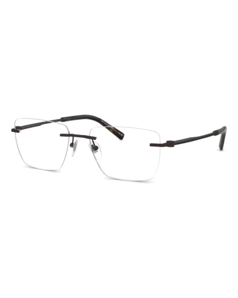 Bulgari Rahmenlose Brille mit eckigen Gläsern - Schwarz Schwarz