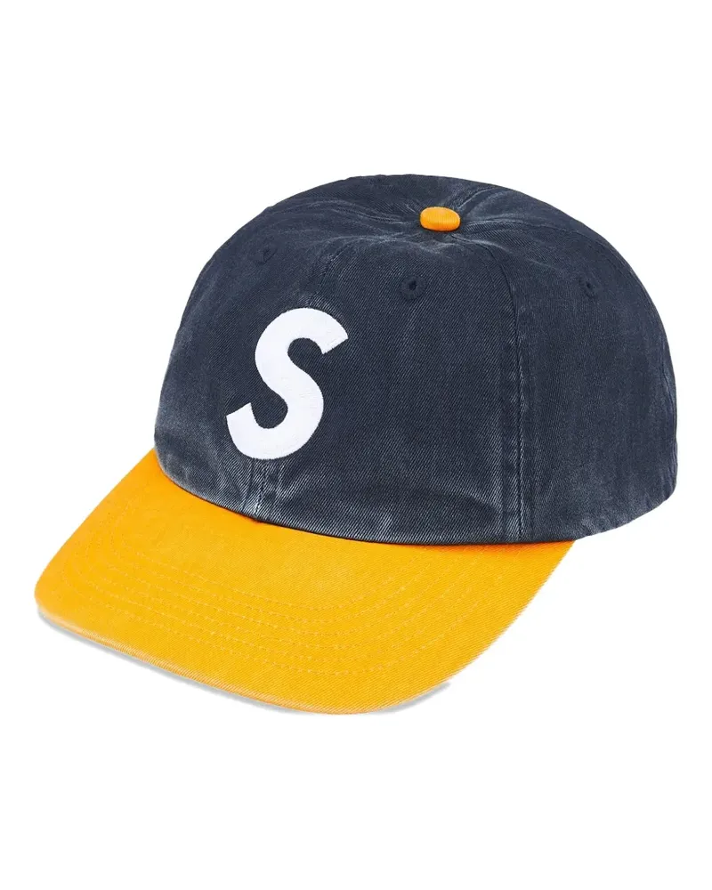 Supreme Being Zweifarbige Baseballkappe mit S-Logo - Blau Blau
