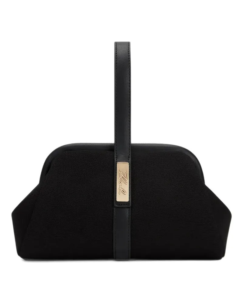 Karl Lagerfeld Signature Clutch mit Riemen - Schwarz Schwarz