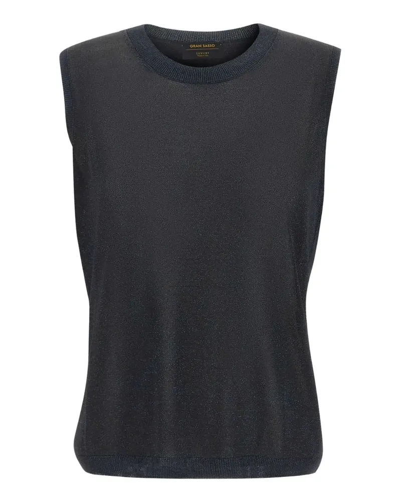 Gran Sasso lurex-knit sleeveless top - Schwarz Schwarz