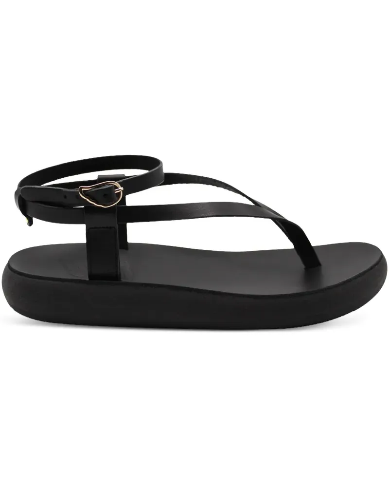 Ancient Greek Sandals Flache Sandalen mit Riemen - Schwarz Schwarz