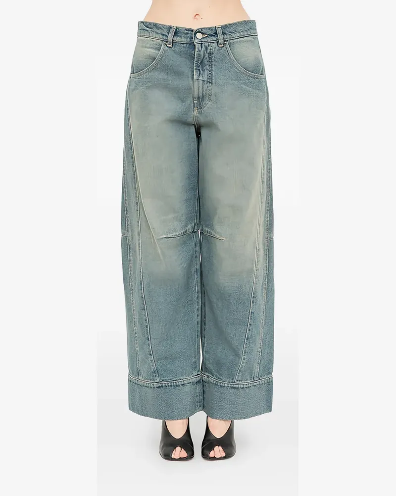Andrea Ya'aqov high-cuff jeans - Blau Blau