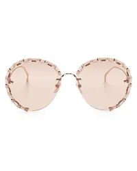 Chloé Sonnenbrille mit rundem Gestell Gold