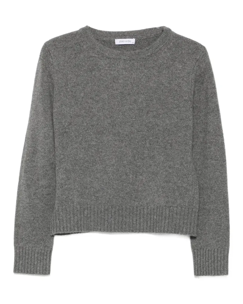 philo-sofie Pullover mit Rundhalsausschnitt - Grau Grau