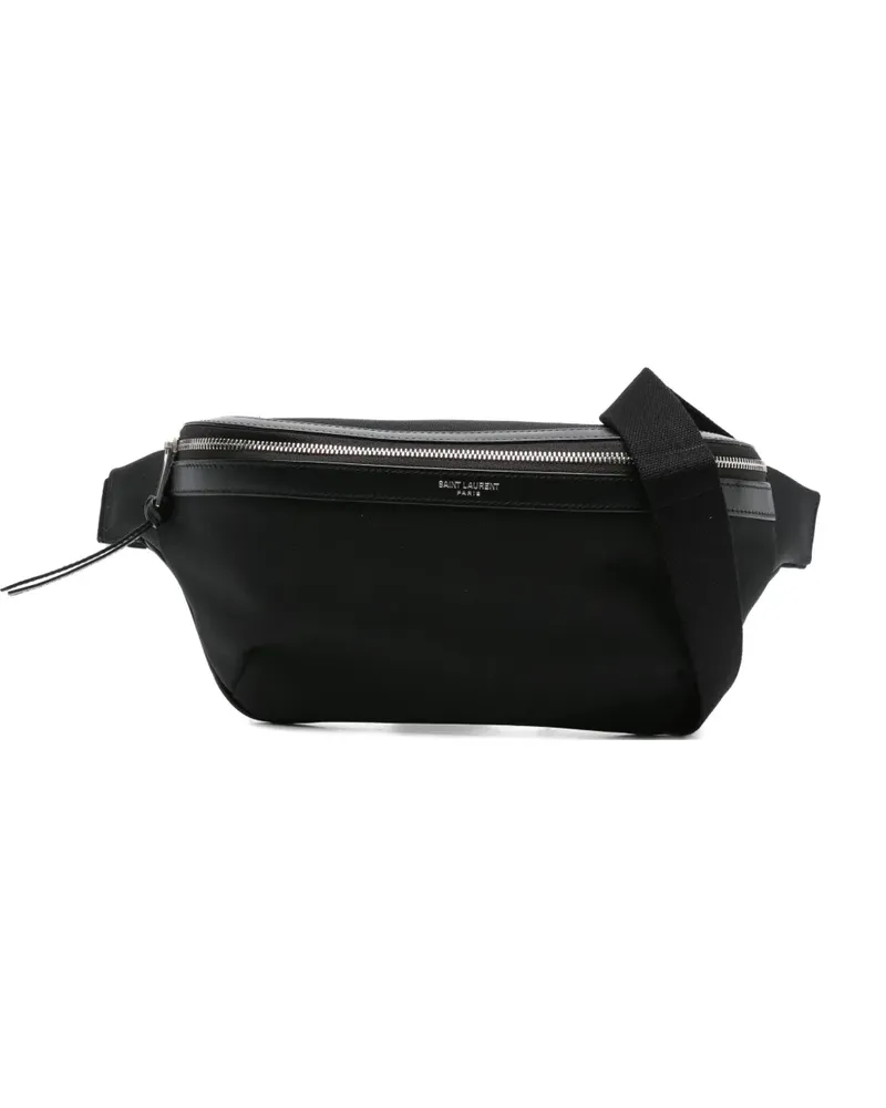 Saint Laurent Gürteltasche mit Lederbesatz - Schwarz Schwarz