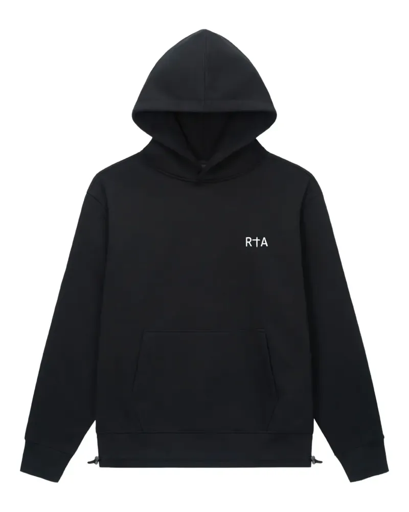 RTA Jordan Hoodie mit Stempel-Logo - Schwarz Schwarz