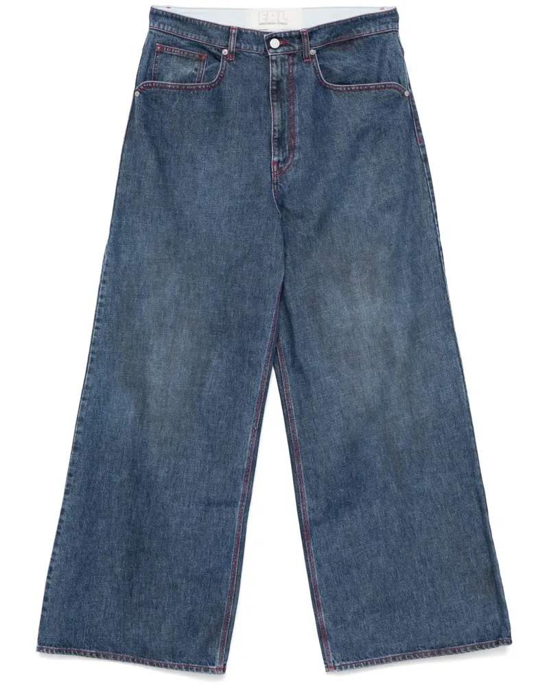 ERL Jeans mit Kontrastnähten - Blau Blau