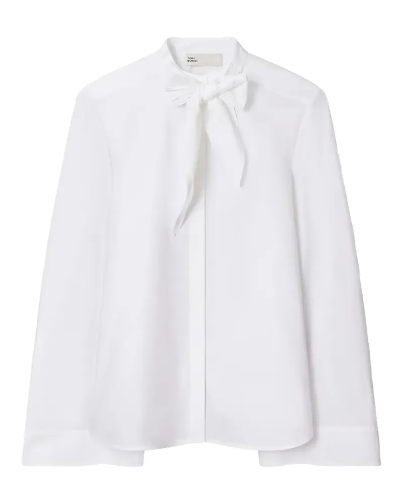 Tory Burch bow-detail long-sleeve shirt - Weiß Weiß