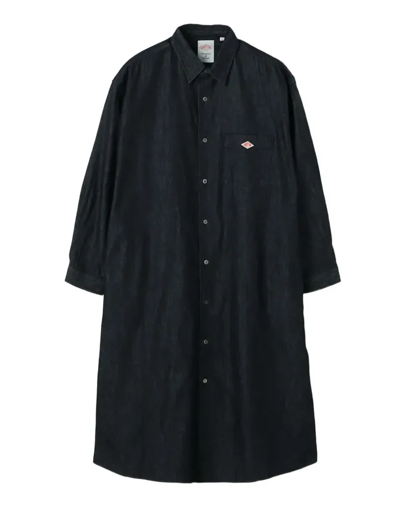Danton Midikleid mit klassischem Kragen - Blau Blau