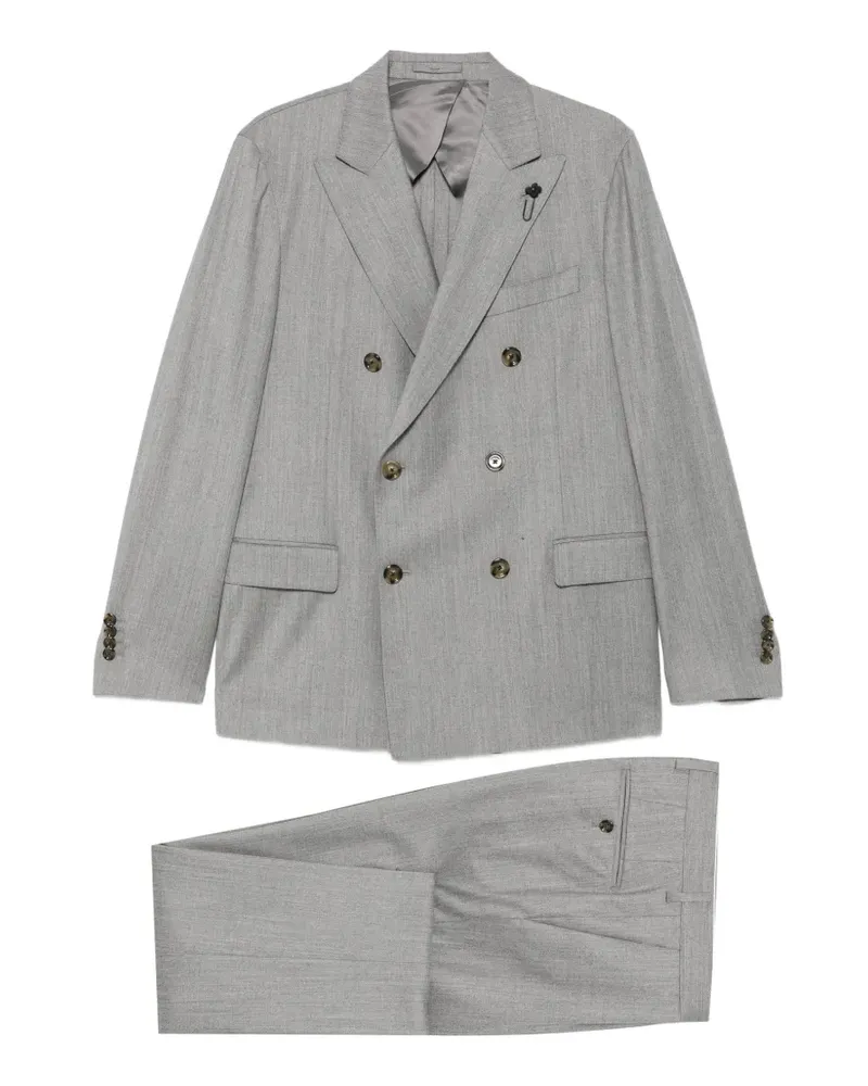 LARDINI Doppelreihiger Anzug - Grau Grau