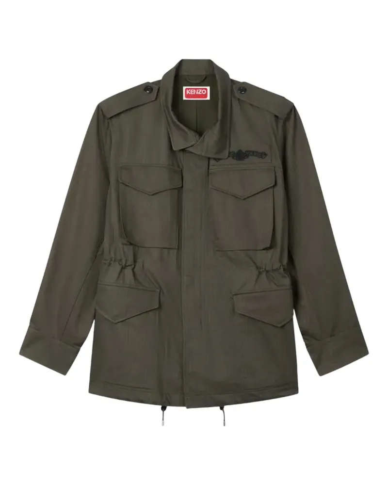 Kenzo Paris Emblem herringbone jacket - Grün Grün
