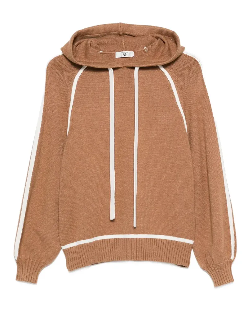 Twin-Set Pullover mit Kontrastdetails - Braun Braun