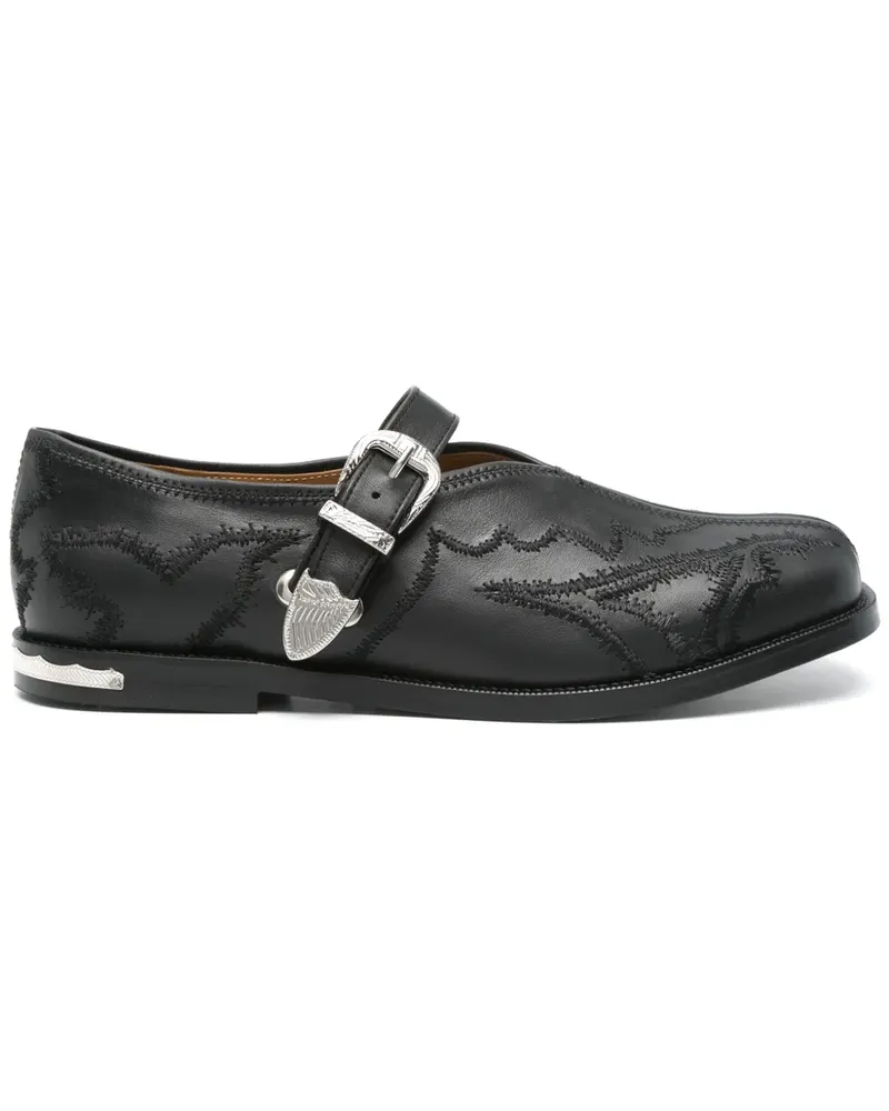Toga Loafer mit Stickerei - Schwarz Schwarz