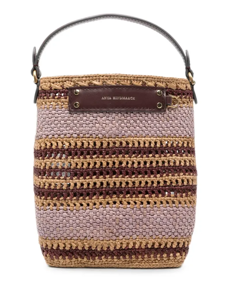 Anya Hindmarch woven-stripe bucket bag - Violett Violett