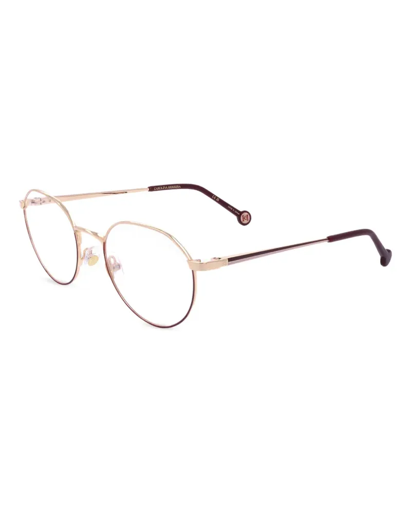 Carolina Herrera New York Brille mit rundem Gestell - Gold Gold